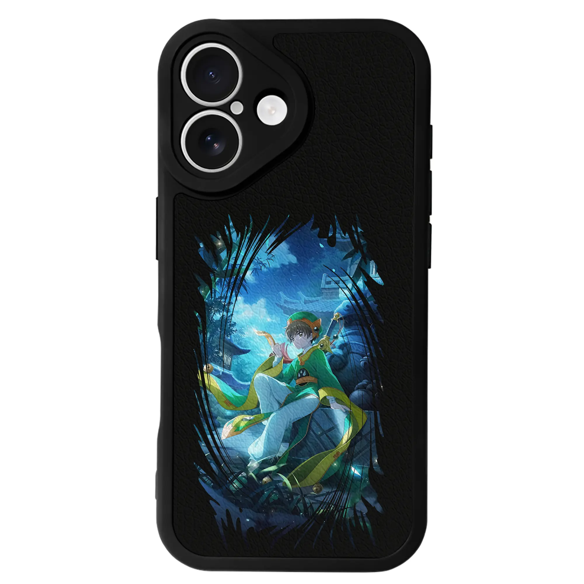 カードキャプターさくら グッズ,李小狼 - IPhone 16シリーズ対応 ・ シリコンスマホケース ・ レザー調 ・ 高精度フィット ・ 耐衝撃 ・ ワイヤレス充電対応 ・ 精密カット